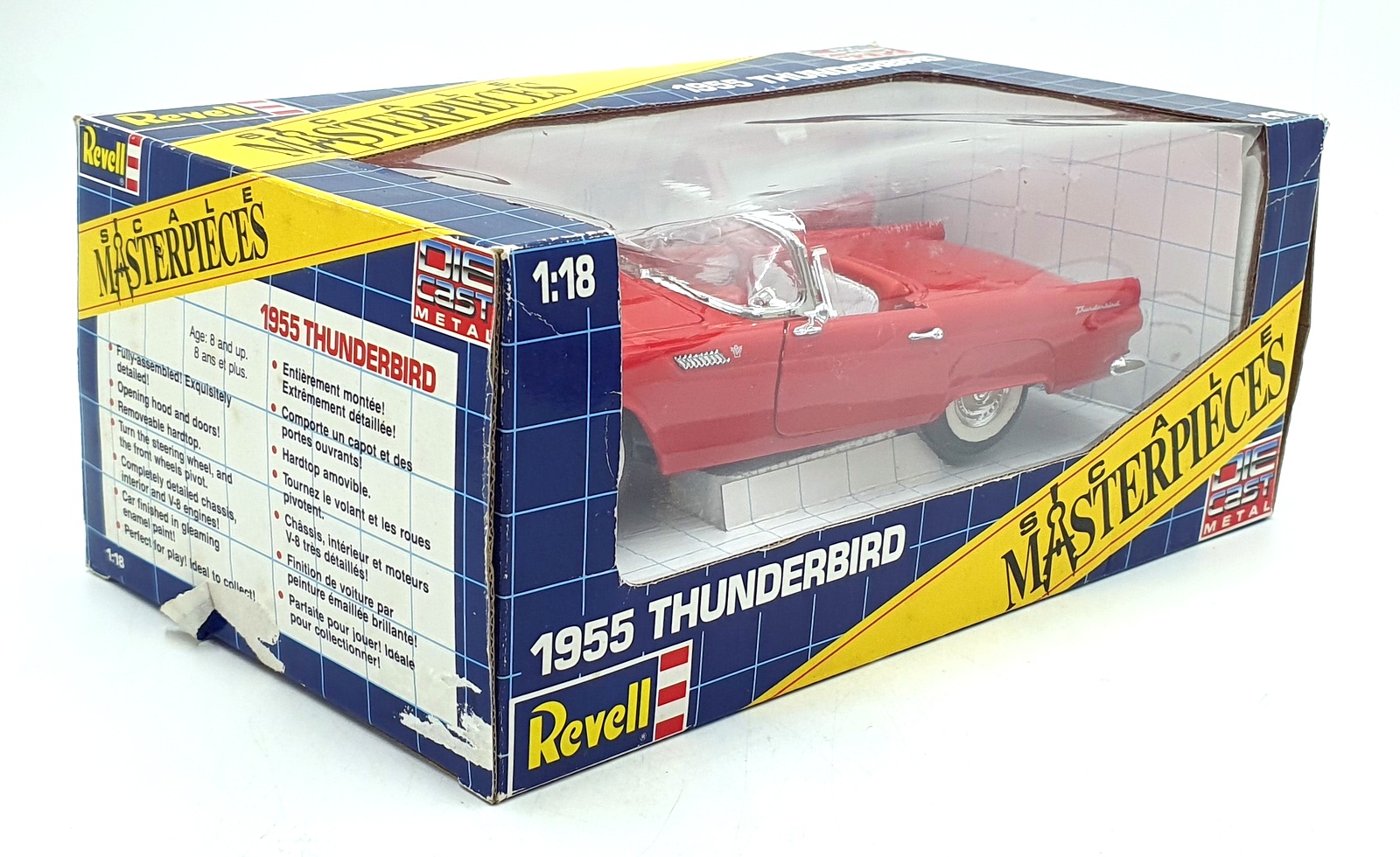 Revell 1/18 Scale Diecast 8650 - 1955 Ford thunderbird - Red