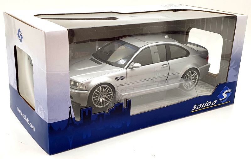 Solido 1/18 Scale Diecast S1806503 - BMW E46 CSL 2003 - Silver/Grey Solido 1/18 Scale Diecast S1806503 - BMW E46 CSL 2003 - Silver/Grey