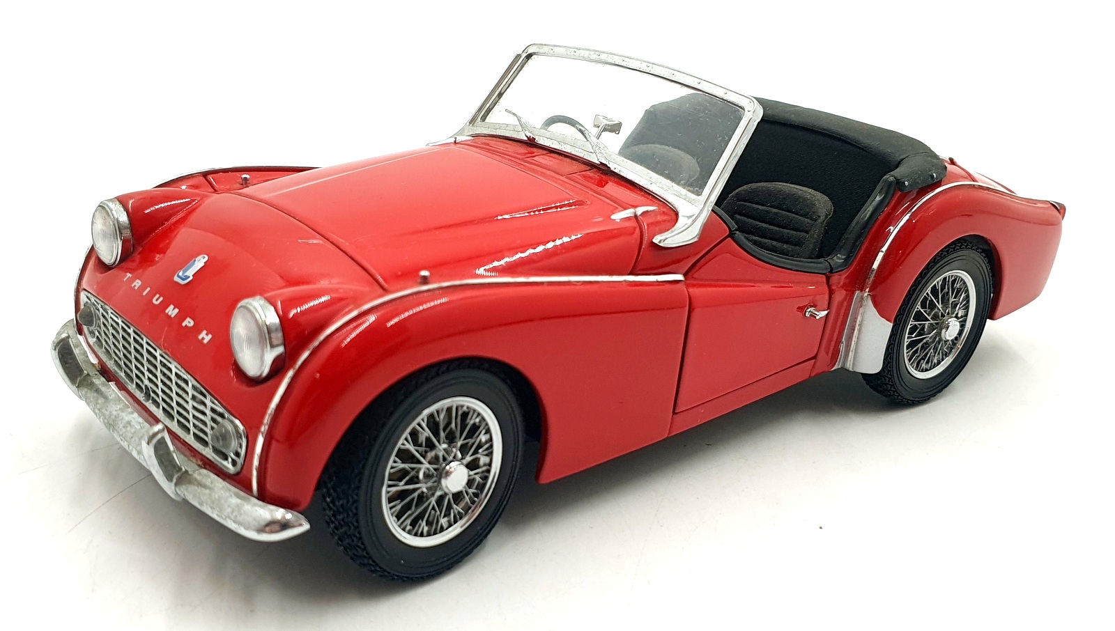 Kyosho 1/18 Scale Diecast DC22426F - Triumph TR3A - Red/Black | eBay