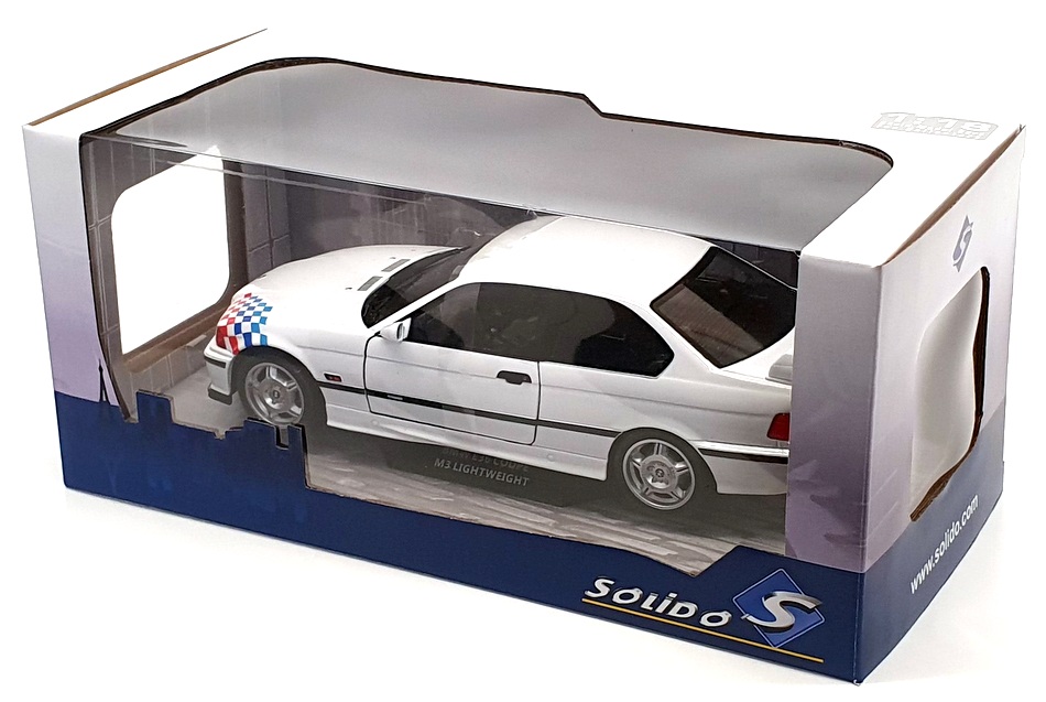 Solido 1/18 Scale S1803903 - BMW E36 Coupe M3 Lightweight - White