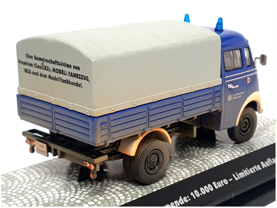 Premium ClassiXXs 1/43 Scale 11056 Mercedes Benz L319 Truck Weathered (THW) Blue Premium ClassiXXs 1/43 Scale 11056 Mercedes Benz L319 Truck Weathered (THW) Blue