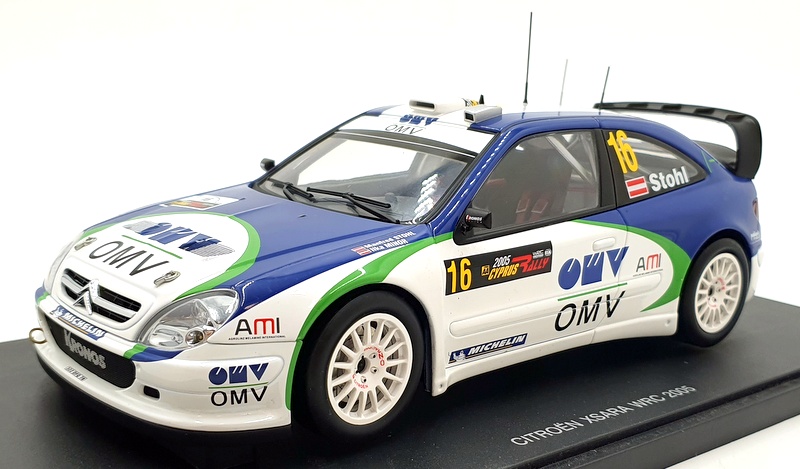 Autoart 1/18 Scale Diecast 80538 - Citroen Xsara WRC 2005 M.Stohl #16 Cyprus