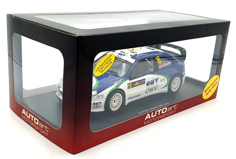 Autoart 1/18 Scale Diecast 80538 - Citroen Xsara WRC 2005 M.Stohl #16 Cyprus