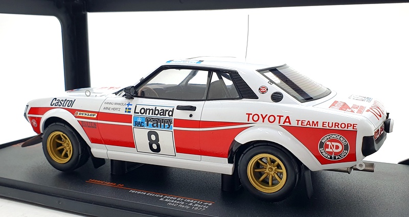 Ixo 1/18 Scale 18RMC189A.22 - Toyota Celica 2000 GT (RA21) #8 RAC Rally 1977