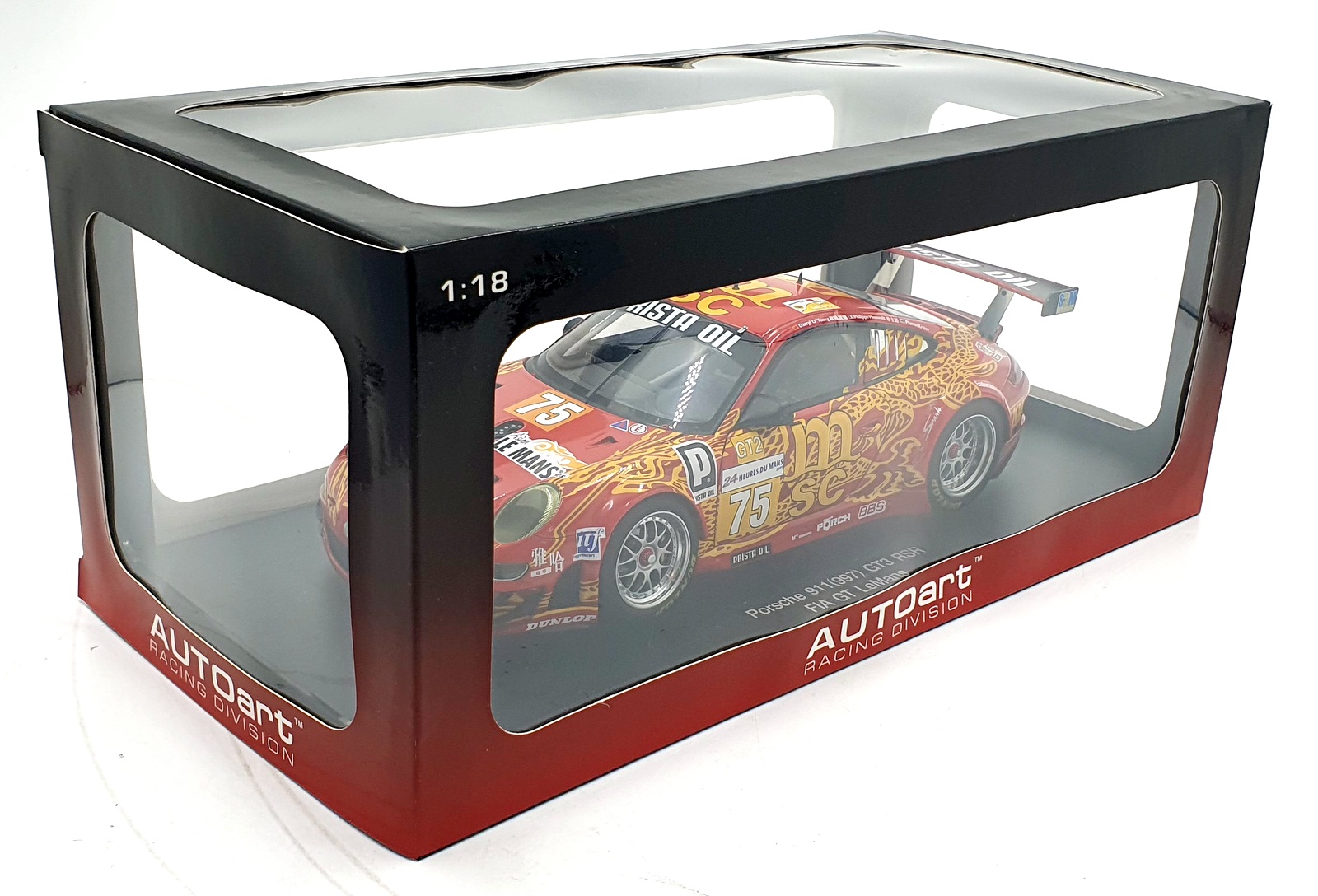 Autoart 1/18 Scale 80972 - Porsche 911 997 GT3 RSR Le Mans 2009 Asia #75
