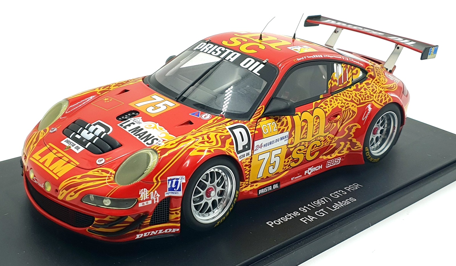 Autoart 1/18 Scale 80972 - Porsche 911 997 GT3 RSR Le Mans 2009 Asia #75