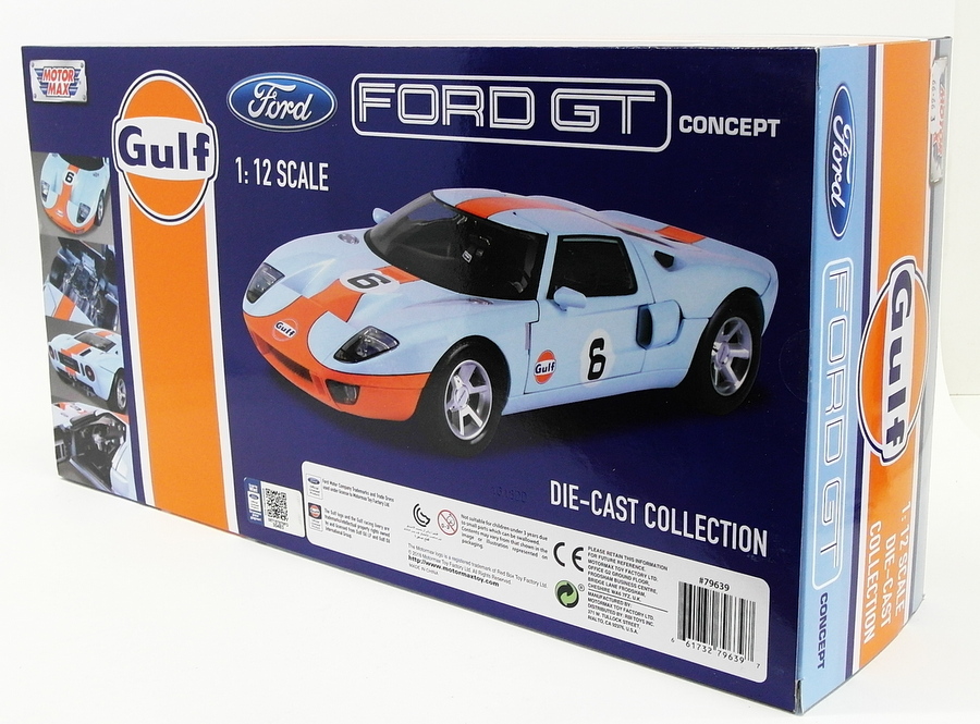 Motormax 1/12 Scale Model Car 79639 - Ford GT Concept - Gulf