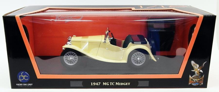 Road Signature 1/18 Scale Model Car 92468 - 1947 MG TC Midget - Cream Road Signature 1/18 Scale Model Car 92468 - 1947 MG TC Midget - Cream