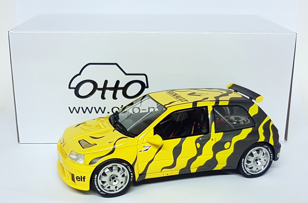 Otto 1/18 Scale Resin - OT822 Renault Clio Maxi Presentation 1995 Yellow