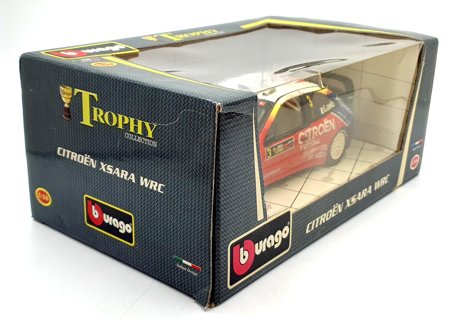 Burago 1/18 Scale 39044 - Citroen Xsara WRC #3 2004 Cyprus S.Loeb