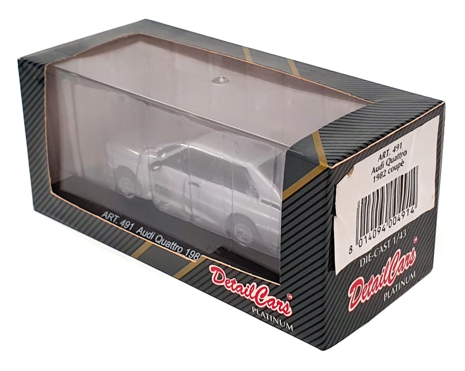 Detail Cars 1/43 Scale ART491 - 1982 Audi Quattro Coupe - Met Grey