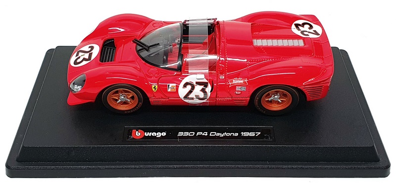 Burago 1/24 Scale Diecast 18-26310 - Ferrari 330 P4 #23 Daytona 1967 - Red Burago 1/24 Scale Diecast 18-26310 - Ferrari 330 P4 #23 Daytona 1967 - Red