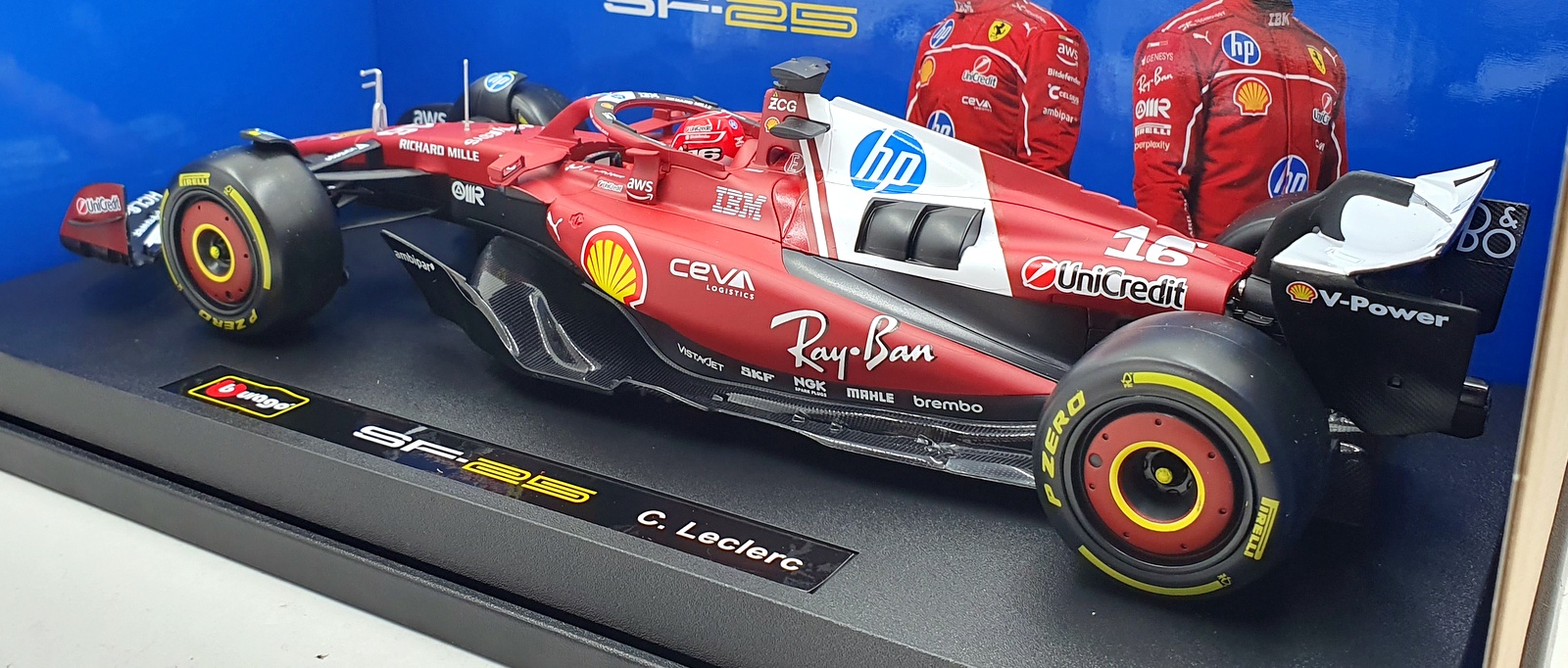 Burago 1/18 Scale Diecast 18-16816 - Ferrari SF-25 C.Leclerc #16