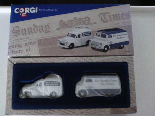 Corgi 1/43 Scale 97740 - The Times Classic Set - Morris Minor Van & Bedford Van