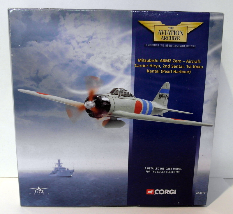 Corgi 1/72 Scale Diecast AA33101 Mitsubishi A6M2 Zero Hiryu Kantai Pearl Harbour