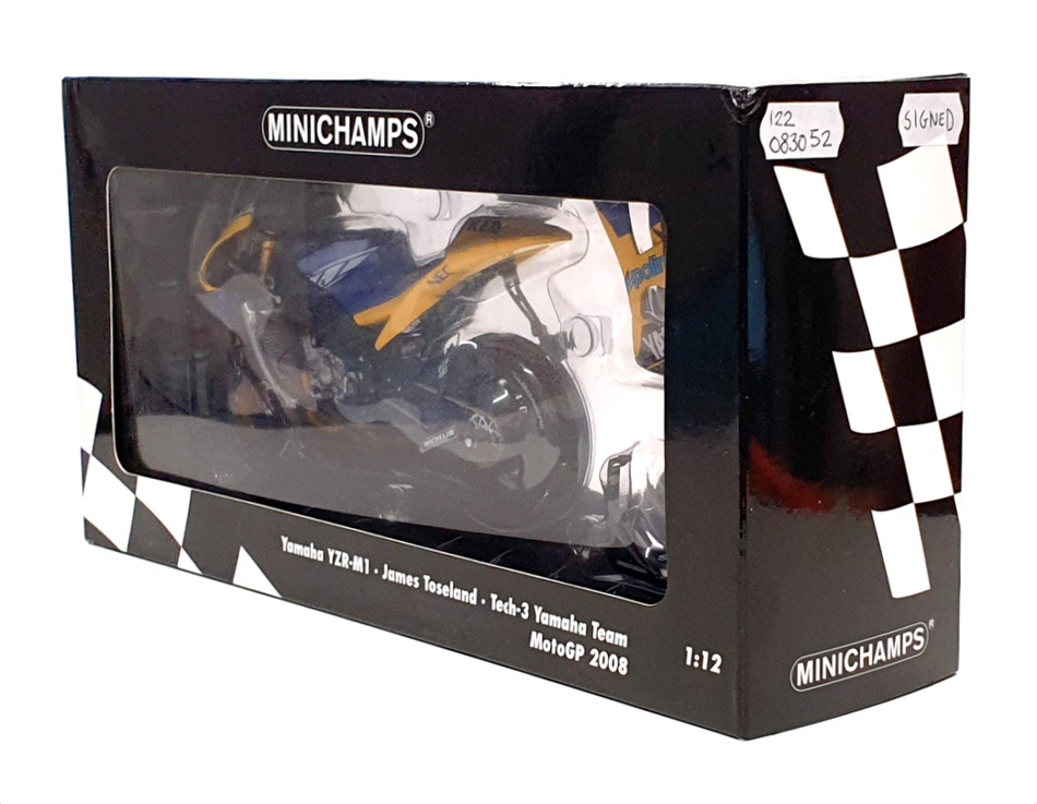 Minichamps 1/12 Scale 122 083052 - Yamaha YZR-M1 MotoGP 2008 - SIGNED Toseland