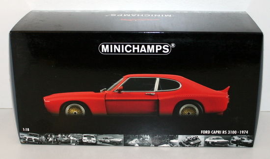 MINICHAMPS 1/18 - 180 748001 FORD CAPRI RS 3100 1974 - PLAIN BODY RED