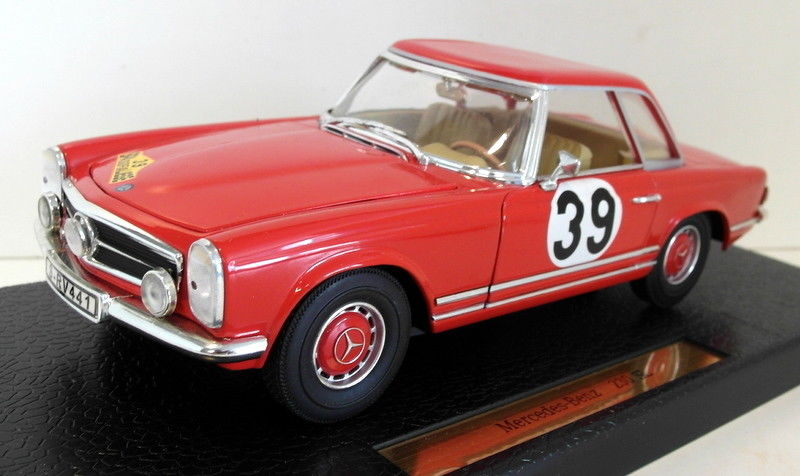 Anson 1/18 Scale Diecast 30401 - Mercedes Benz 230SL Spa #39 - Red