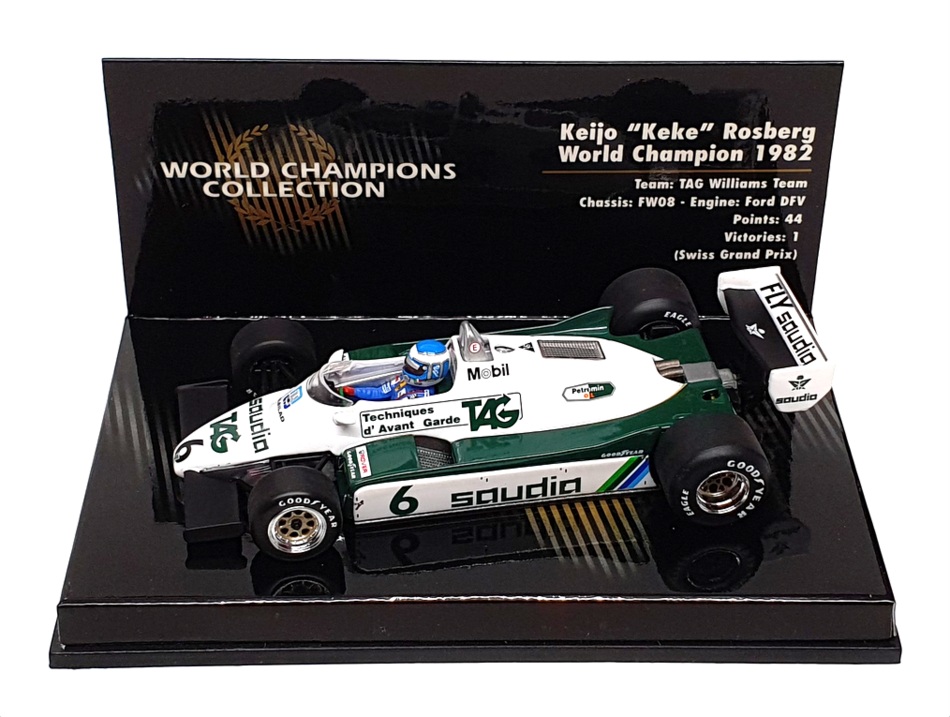 Minichamps 1/43 Scale 436 820106 - F1 TAG Williams Keijo Keke Rosberg WC 1982