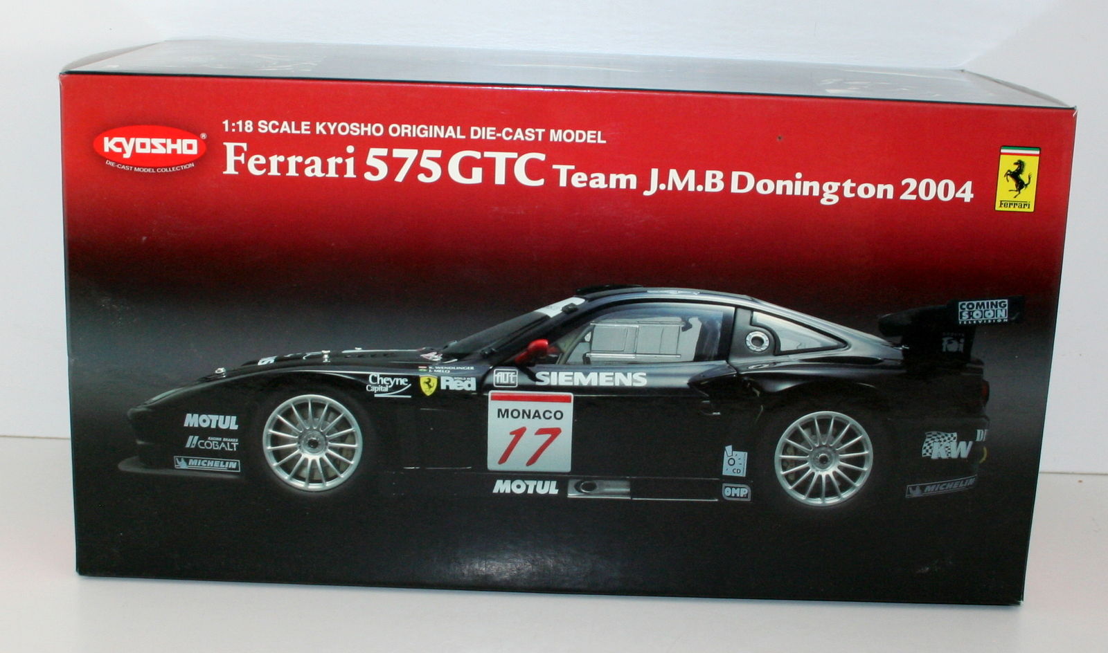 KYOSHO 1/18 - 08393C FERRARI 575 GTC - TEAM JMB DONNINGTON 2004