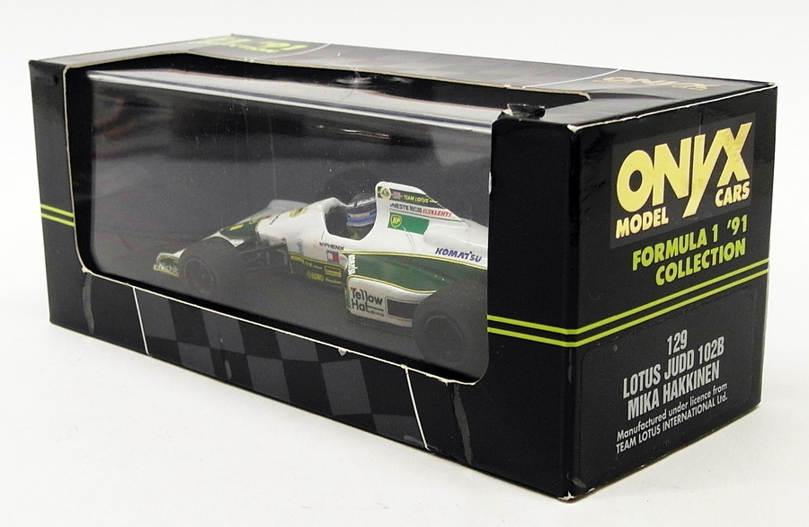 Onyx 1/43 Scale Diecast 129 - F1 '91 Lotus Judd 102B - Mika Hakkinen Onyx 1/43 Scale Diecast 129 - F1 '91 Lotus Judd 102B - Mika Hakkinen