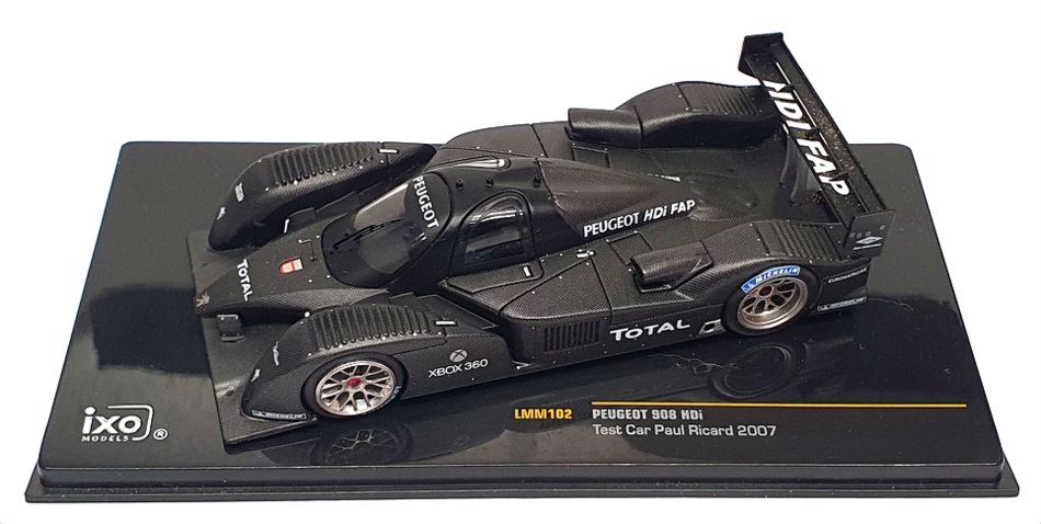 Ixo 1/43 Scale LMM102 - Peugeot 908 HDi Test Car Paul Ricard - Matt Black