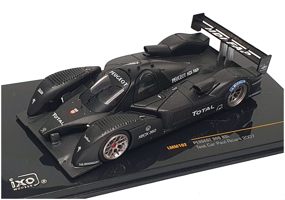 Ixo 1/43 Scale LMM102 - Peugeot 908 HDi Test Car Paul Ricard - Matt Black