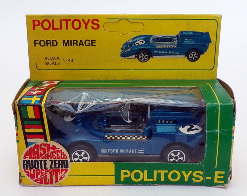 Polistil 1/43 Scale Model Car E15 - Ford Mirage Race Car - #2 Blue