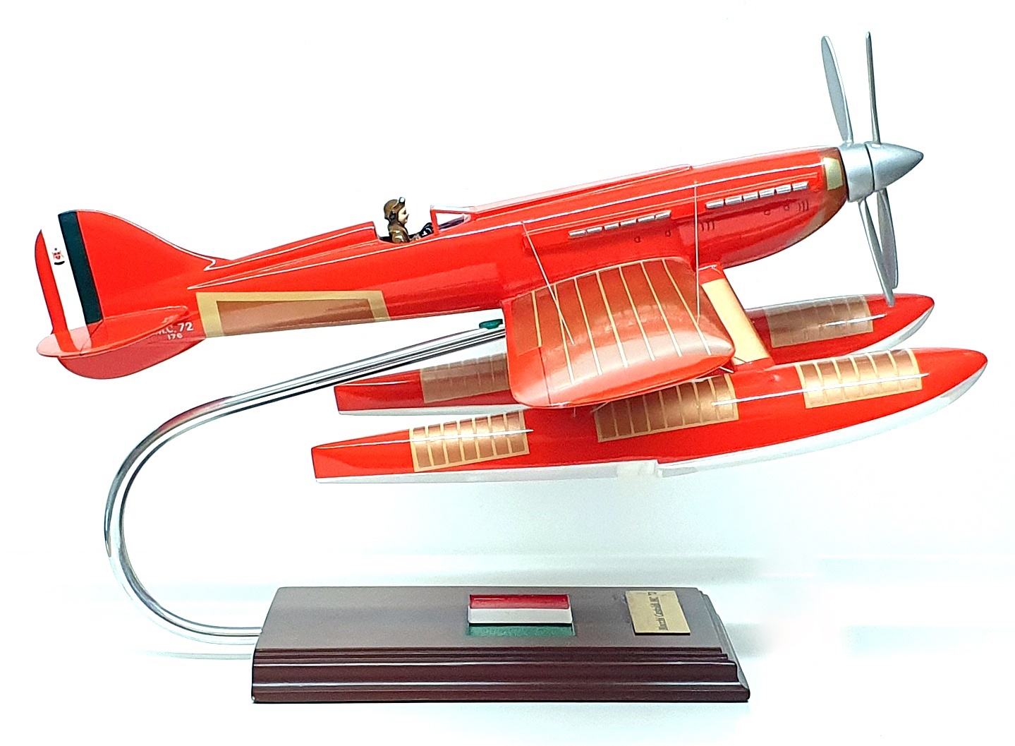 Unknown Brand 1/20 Scale 111125R Macchi Castoldi MC 72 Racing Plane Model - Red Unknown Brand 1/20 Scale 111125R Macchi Castoldi MC 72 Racing Plane Model - Red