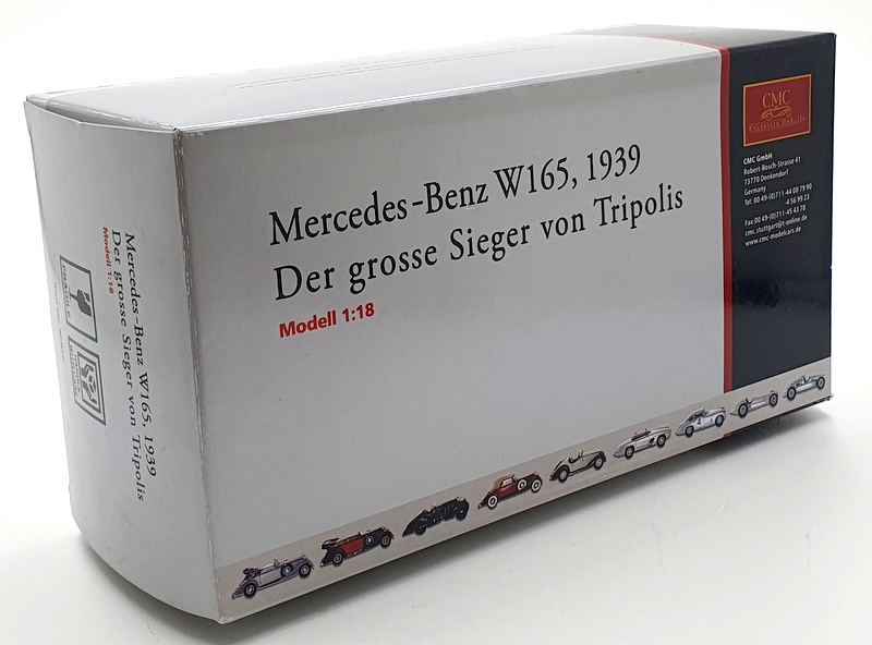 CMC 1/18 Scale Diecast M-018 - Mercedes-Benz W165 1939 Tripolis