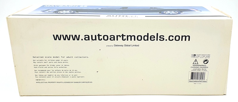 Autoart 1/18 Scale 76162 - EMPTY BOX ONLY - Maybach 62 LWB - Grey/ Black