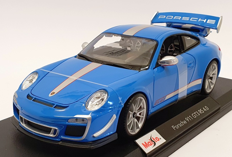 Maisto 1 18 Scale Porsche 911 Gt3 Rs 4 0 Blue Ebay
