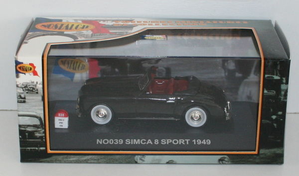 NOSTALGIE 1/43 SCALE - N0039 SIMCA 8 SPORT - BLACK - 1949