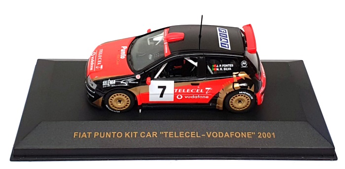 Ixo Models 1/43 Scale FP007V Fiat Punto Kit Car Telecel Vodafone 2001 Red/Black