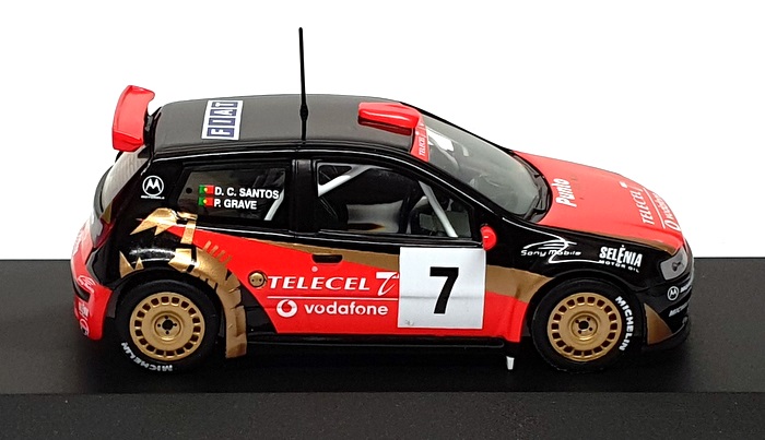 Ixo Models 1/43 Scale FP007V Fiat Punto Kit Car Telecel Vodafone 2001 Red/Black