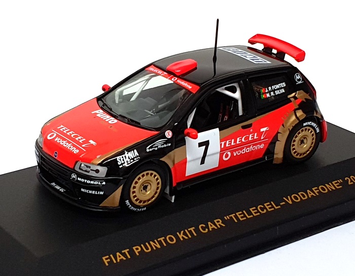 Ixo Models 1/43 Scale FP007V Fiat Punto Kit Car Telecel Vodafone 2001 Red/Black
