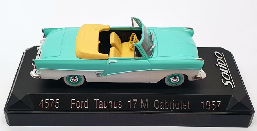 Solido 1/43 Scale 4575 - Ford Taunus 17M Cabriolet - Light Green/White