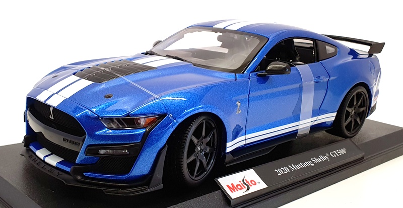 Maisto 1/18 Scale Model Car 46629 - 2020 Mustang Shelby GT500 - Blue Maisto 1/18 Scale Model Car 46629 - 2020 Mustang Shelby GT500 - Blue