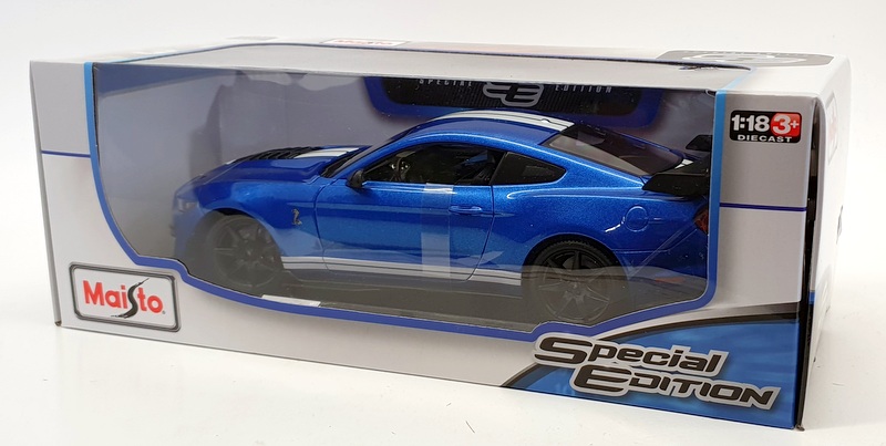 Maisto 1/18 Scale Model Car 46629 - 2020 Mustang Shelby GT500 - Blue Maisto 1/18 Scale Model Car 46629 - 2020 Mustang Shelby GT500 - Blue