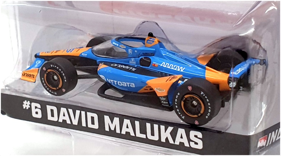 Greenlight 1/64 Scale 11593 - NTT Indycar Series #6 D. Malukas - Blue/Orange