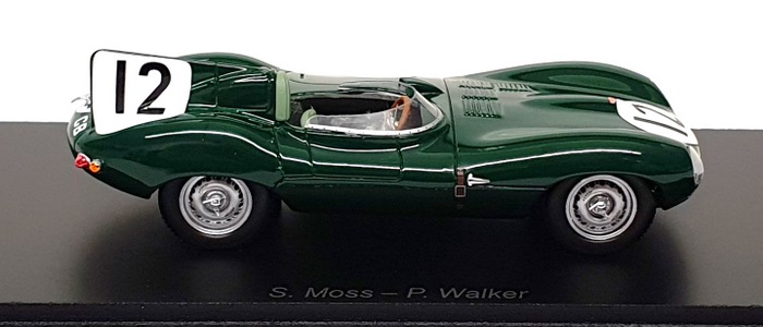 Spark Model 1/43 Scale S2927 - Jaguar D Type #12 Le Mans 24H 1954 - Green Spark Model 1/43 Scale S2927 - Jaguar D Type #12 Le Mans 24H 1954 - Green