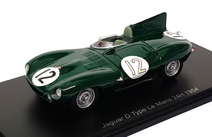 Spark Model 1/43 Scale S2927 - Jaguar D Type #12 Le Mans 24H 1954 - Green Spark Model 1/43 Scale S2927 - Jaguar D Type #12 Le Mans 24H 1954 - Green