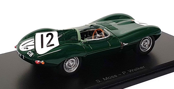 Spark Model 1/43 Scale S2927 - Jaguar D Type #12 Le Mans 24H 1954 - Green Spark Model 1/43 Scale S2927 - Jaguar D Type #12 Le Mans 24H 1954 - Green
