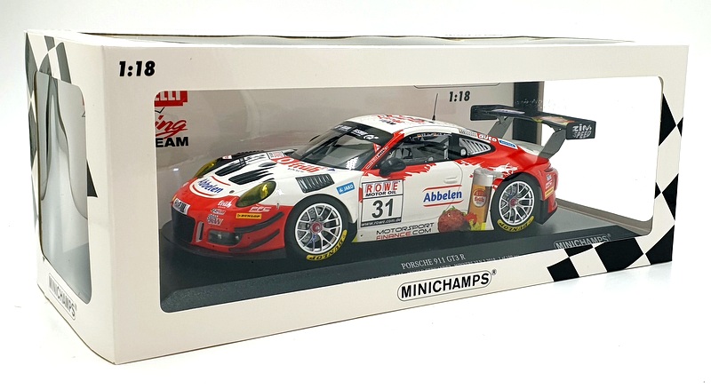 MINICHAMPS 1/18 ポルシェ PORSCHE 911 GT3 R Minichamps 1/18 Scale 153 186991 Porsche 911 GT3 R #31 1st VLN 3