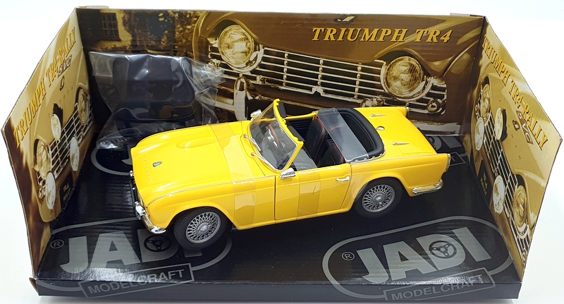 Jadi 1/18 Scale Diecast JM-98096 - Triumph TR4 Roadster - Yellow