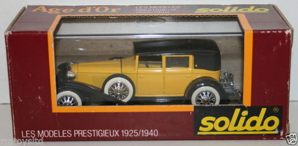 SOLIDO 1/43 SCALE - 80 - 1929 CORD L29 - YELLOW / BLACK