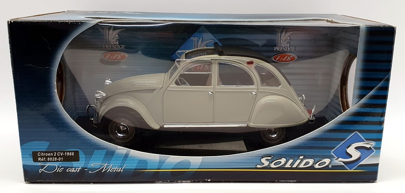 Solido 1/18 Scale Model Car 8028-01 - 1966 Citroen 2CV - Grey