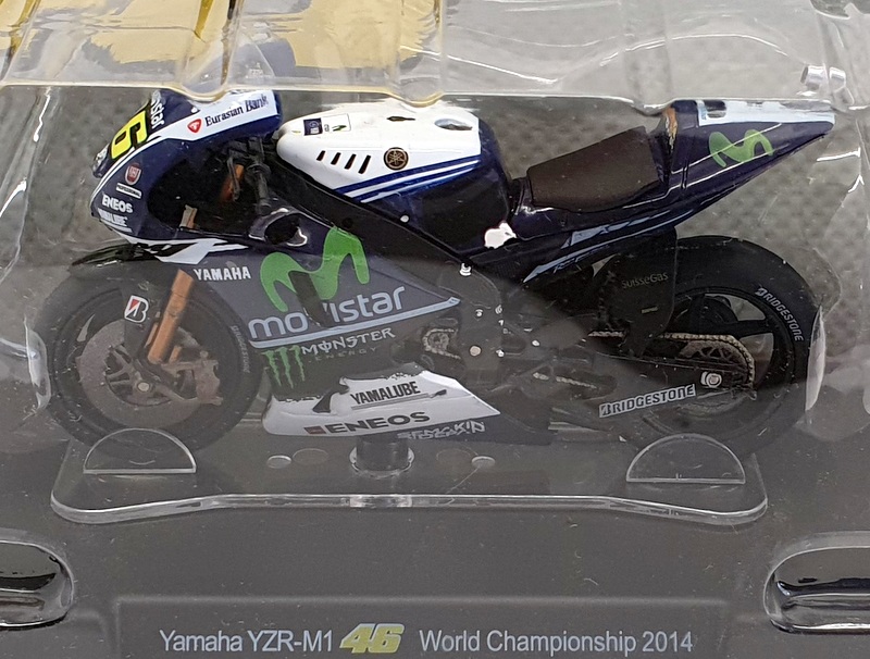 Altaya 1/18 Scale FFR32 - Yamaha YZR M1 #46 Valentino Rossi World Champion 2014 Altaya 1/18 Scale FFR32 - Yamaha YZR M1 #46 Valentino Rossi World Champion 2014