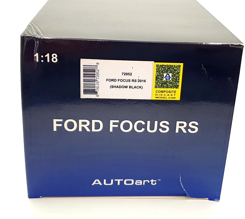 Autoart 1/18 Scale Model Car 72952 - 2016 Ford Focus RS - Shadow Black Autoart 1/18 Scale Model Car 72952 - 2016 Ford Focus RS - Shadow Black