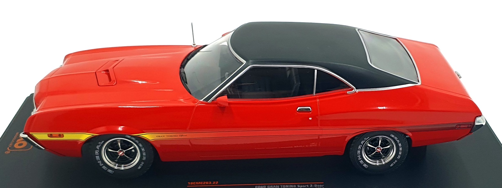 IXO 1/18 Scale 18CMC263.22 - 1972 Ford Grand Torino Sport 2-Door - Red IXO 1/18 Scale 18CMC263.22 - 1972 Ford Grand Torino Sport 2-Door - Red